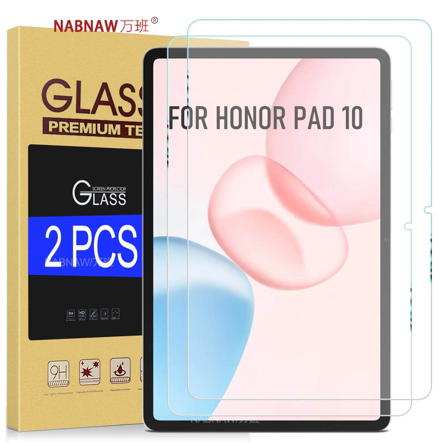 2 Pieces HD Scratch Proof Tempered Glass Film Screen Protector For Honor Pad 10 12.1 Tablet Accessories Protective Hard Cover