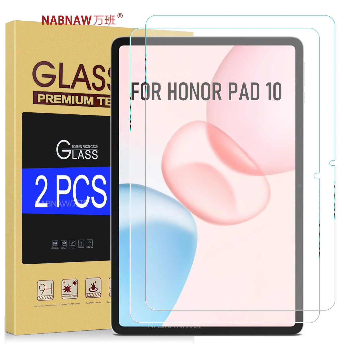 2 Pieces HD Scratch Proof Tempered Glass Film Screen Protector For Honor Pad 10 12.1 Tablet Accessories Protective Hard Cover