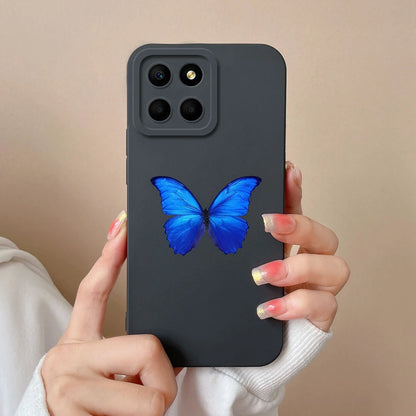 For Huawei Honor X6 X6S X6A Plus Phone Case Butterfly Heart Liquid Silicone Camera Protection Back Cover For Honor X 6 Funda