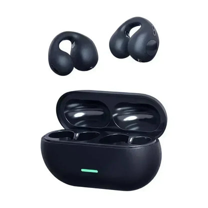 Fone Bluetooth Headset 5.3 Wireless Air Conduction Headphones Clip Ear Music Noise Canceling HD Call Sports Gaming Earphone