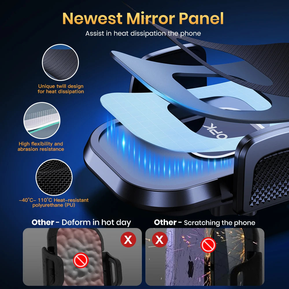 TOPK Car Phone Holder Universal Phone Mount for Car with Hook Clip Air Vent Car Mount 360° Rotation Universal Mobile Phone Mount