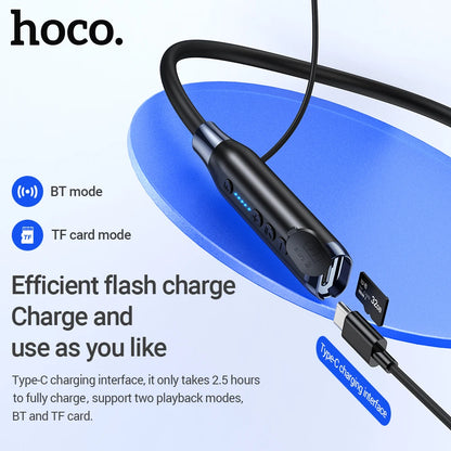 HOCO Neck Band Bluetooth 5.3 Magnetic Sports Runnung Earphones Support Bluetooth TF Card Playback Music Headset Longtime Standby