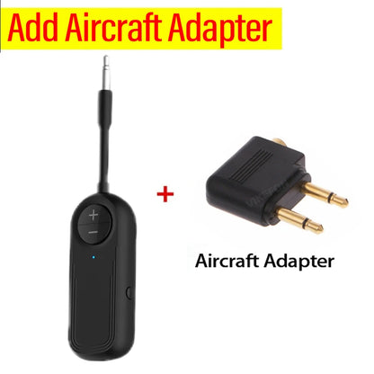 Bluetooth 5.3 Audio Transmitter and Receiver 2 in 1 Wireless 3.5mm Aux Audio Adapter Transmitter for TV Aircraft Car Headphones