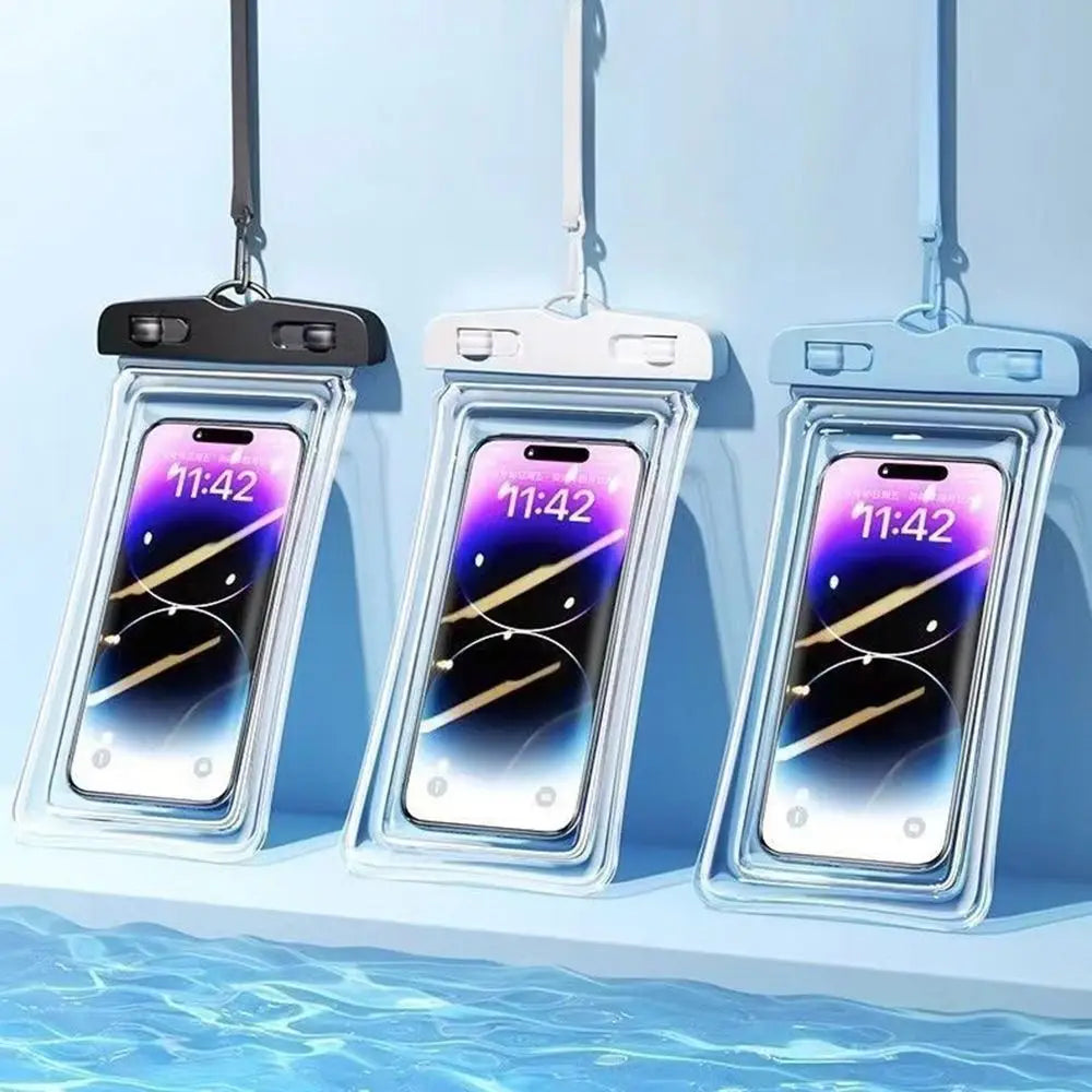 Transparent Waterproof Phone Case Touch Screen Under 7.0 inches Mobile Phone Cover with Lanyard Phone Sealed Bag Swimming&Diving