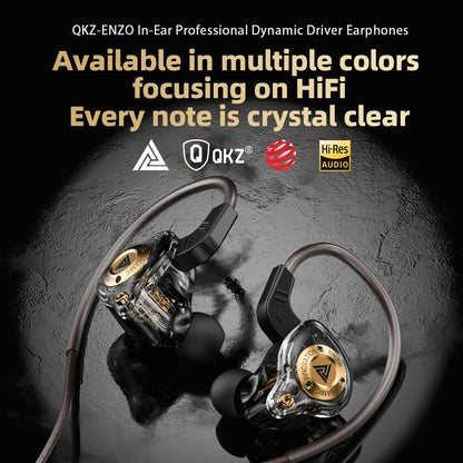 QKZ 15D Dynamic Surround Sound Dual Dynamic Drive Earphones In-Ear Headphones Noise Cancelling Stereo Music Sport Game Headsets