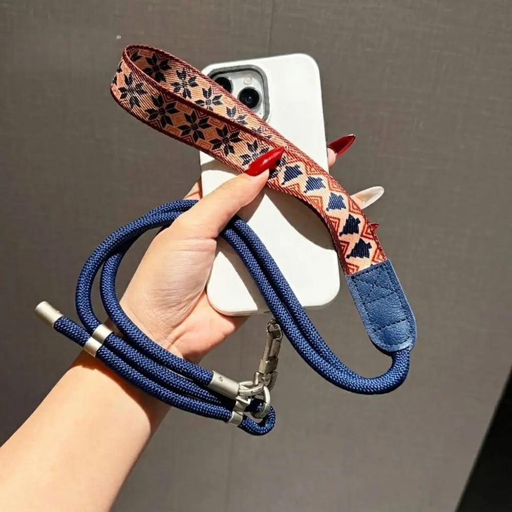 Universal Adjustable Phone Strap 360 Degree Rotation Metal Hook Crossbody Necklace Strap Anti Loss Phone Lanyard for Phone Case