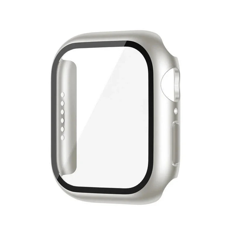 Glass+Cover For Apple Watch case 8 7 9 45mm 41mm 44mm 38 42mm iWatch Accessorie Screen Protector Apple watch series 6 SE 5 40mm