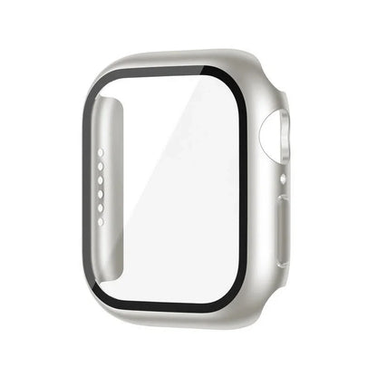 Glass+Cover For Apple Watch case 8 7 9 45mm 41mm 44mm 38 42mm iWatch Accessorie Screen Protector Apple watch series 6 SE 5 40mm