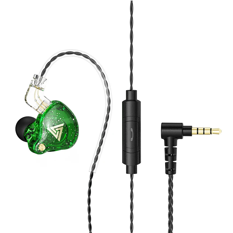 QKZ AK6/AERS/AK6 PRO Wired Headphones Dual Drive HiFi Earphone with Mic 3.5mm Sport Running Music Earbuds Bass Stereo Headset