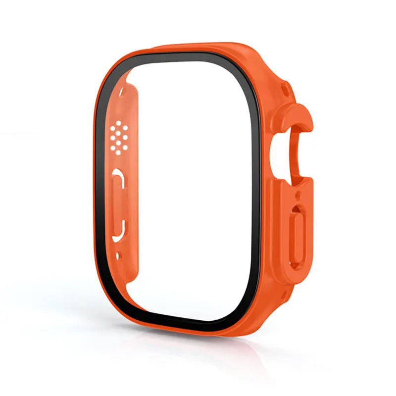 Glass+case For Apple Watch Ultra 49mm strap smartwatch PC Bumper+Screen Protector Tempered Cover iwatch series band Accessories