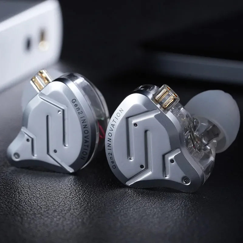 KZ ZSNPro 2 ZSN PRO 2 Hybrid Drive 1BA+1DD In Ear Metal Earphones HIFI Bass Headset Sport Noise Cancelling Headphone EDXPRO ZSTX