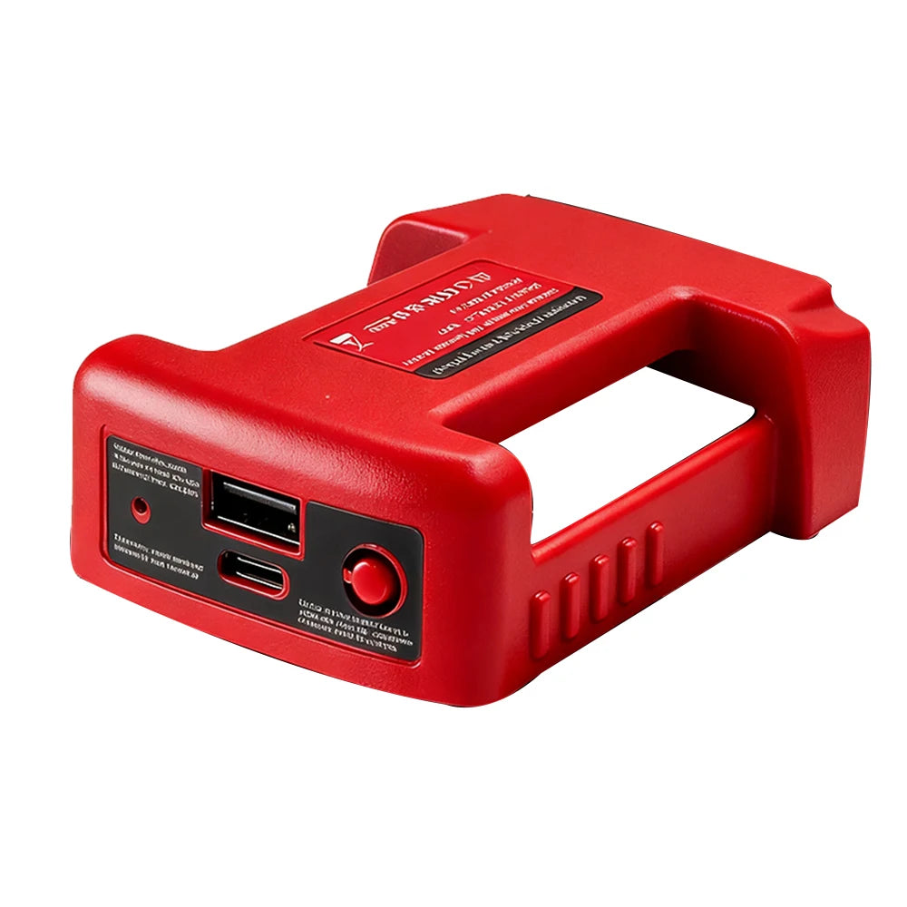 NEW Power Bank Charger For Milwaukee 18V Lithium Battery With USB With Type-C for Laptop Mobile Phone Charging(NO Battery)