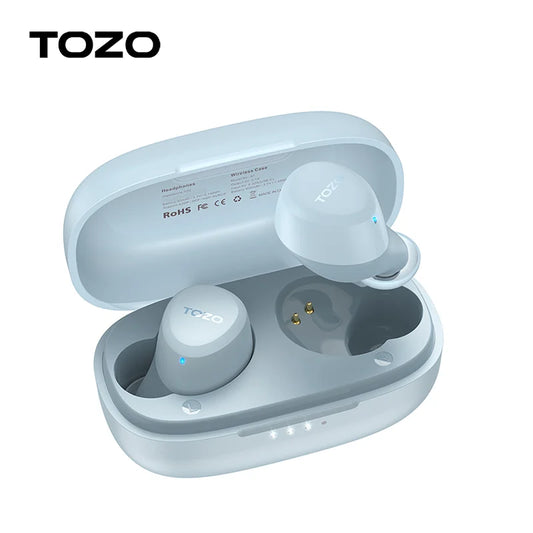 TOZO A1 Bluetooth Earphones,  Wireless Earbuds Immersive Sound Long Distance Connection Headphones Ultra Lightweight,Black