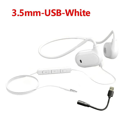 Open Ear Wired Headphones Air Conduction Gaming Headset 3.5mm Type-c USB Plug Stereo Earphones for Computer Laptop Mobile Phone