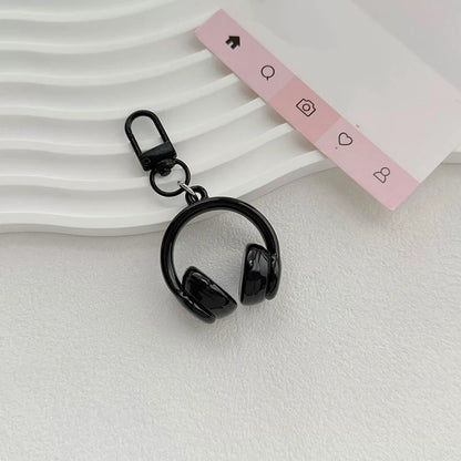 1PC Cute Creative 3D Earphones Pendant Keychain Mobile Phone Chain Earphone Charm Backpack Hanging Decoration Accessories Gifts