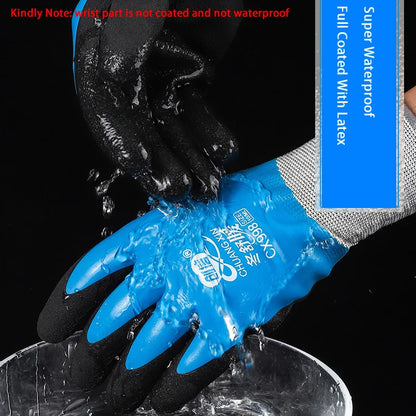 1Pair Winter Thermal Gloves Waterproof Work Safety Glove Anti-Slip Grip Rubber Garden Gloves For Worker Builder Hands Protection