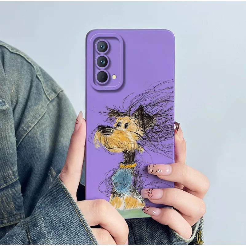 For Realme GT Master Phone Case GTmaster Edition RMX3363 RMX3360 Casing Soft Silicone Sweet Painted Fashion Flower Printed Cover