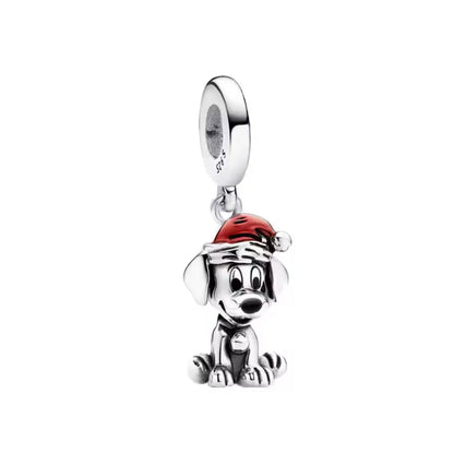 Fashionable 925 Silver Cartoon Beads Compatible with European Bracelet Koala Rabbit Mouse Princess Anime Beads DIY Jewelry Gift