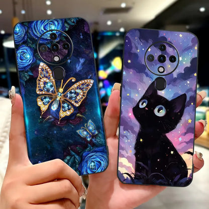 6.8'' For Tecno Spark6 KE7 Back Cover For Techno Spark 6 Case Shockproof Luxury Cute Cartoon Funny Cool Silicone Bumper Funda