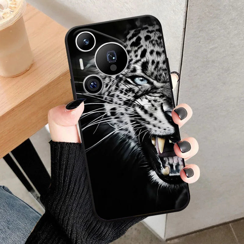 For HUAWEI Pura 70 Ultra Case Cool Lion TPU Back Cover For HUAWEI Pura 70 Pro Plus Soft Silicone Phone Case Pura70 Funda Coque