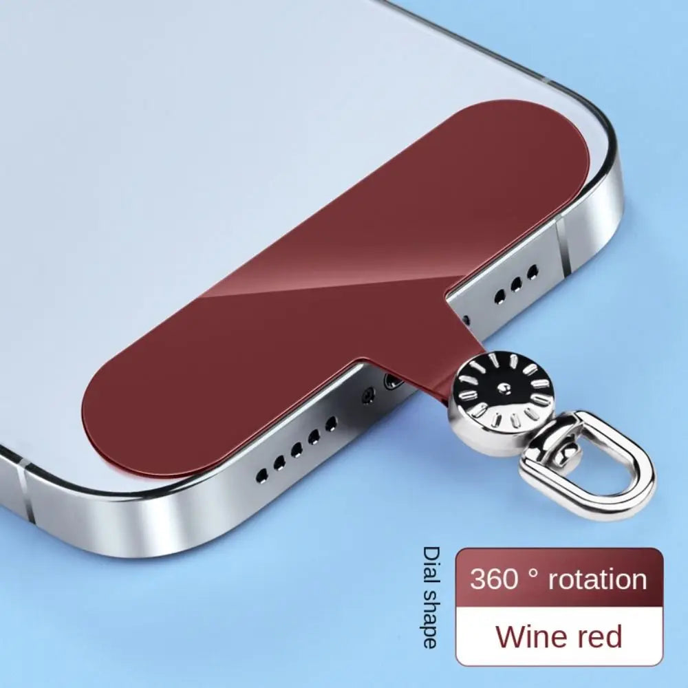 Luxury 360° Rotatable Phone Lanyard Gasket Hanging Cord TPR Metal Phone Patch Metal Ultra Thin Phone Card Clip Replacement