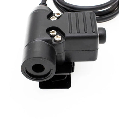 Original PTT Headset Adapter for Kenwood Baofeng UV-5R UV-5RE Plus BF-888S Walkie Talkie Tactical Earpiece Cable Plug Ham Radio