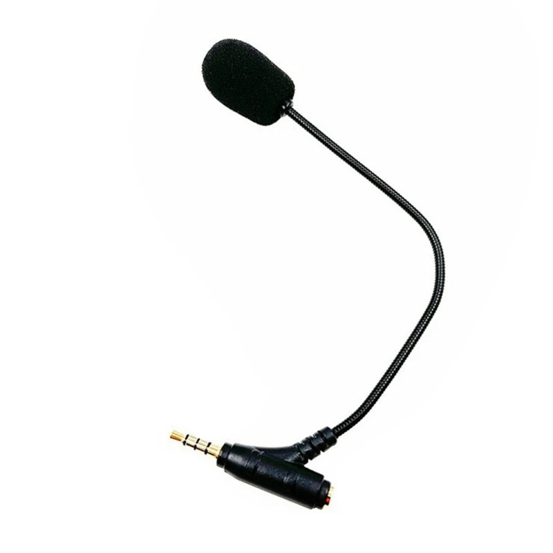 3.5mm Microphone for Gamings Headphones Headsets Microphone with Black FoamCover Game Mic Flexible 7.5inch