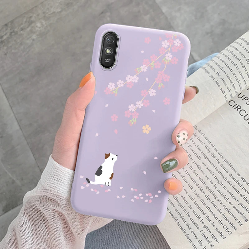 For Redmi 9AT 9A 9at Back Cover Protective Case Soft Silicone Cute Cartoon Cat Frog Funda Phone Case For Xiaomi Redmi 9C 13C 14C