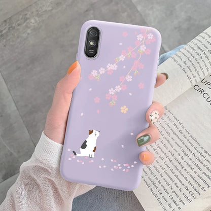 For Redmi 9AT 9A 9at Back Cover Protective Case Soft Silicone Cute Cartoon Cat Frog Funda Phone Case For Xiaomi Redmi 9C 13C 14C