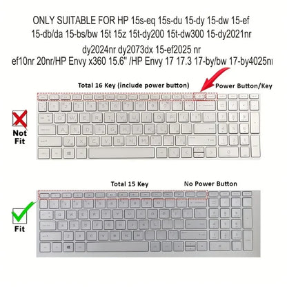 Silicone Keyboard Protector Only for HP 15 Series Laptop Keyboard Covers