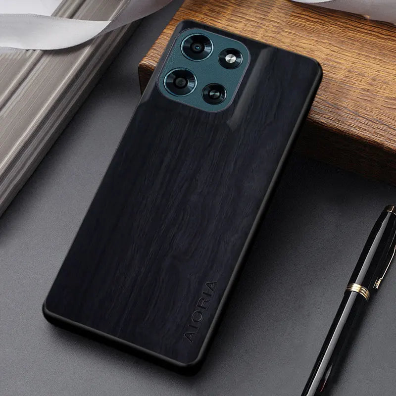 For Motorola Moto G Play Power Stylus 2026 2025 2024 Case funda unique design wooden pattern pu leather stylish cover coque