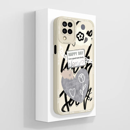 Cases For Samsung Galaxy A12 M12 F12 Back Cover Fashion Avocado Design Matte Liquid Silicone Soft Screen Protector Bumper Fundas