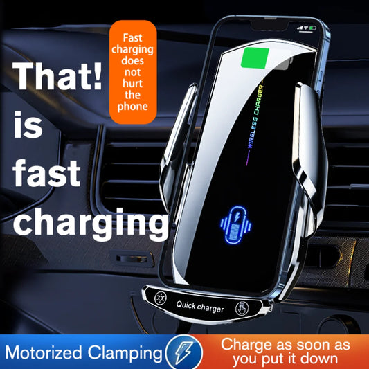Car Wireless Charger For Phone, Air Outlet 15W Car Wireless Charging Cradle, Clip Automatic Induction Opening And Closing
