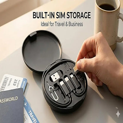 General Multifunctional 60W Type C Data Cable Set Fast Charge For IPhone Chargers Storage Box Card Pin Travel Box Phone Holder