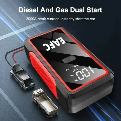 New 2000/1200/600A Car Jump Starter  Car Battery Starters Portable Power Bank 12V Starting Device Booster For Petrol Diesel Car