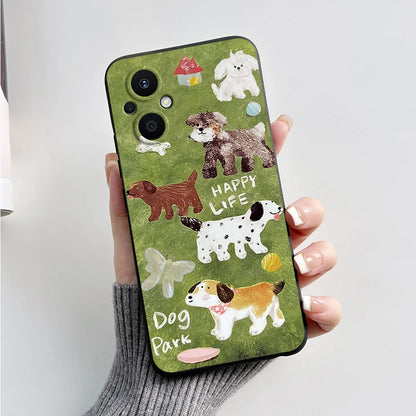For Oppo Reno7 Z 5G Case Reno 7 8 Lite Bear Cartoon Frog Soft Silicone Phone Case For Oppo Reno 7Z 8Z Reno7Z 5G Back Cover Capa