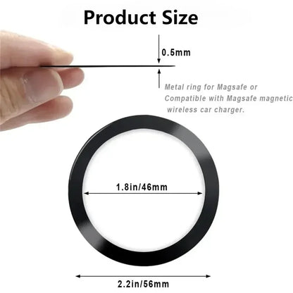 1-10PCSUniversal Strong Magnetic Ring Plate for MagSafe Wireless Charger 3M Adhesive Iron Sheet Sticker Car Phone Holder Mount