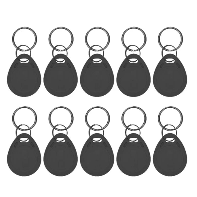 5YOA 10pcs 125KHz Read-Only RFID TK4100 EM4100 Proximity Keyfobs Smart Secure Door Entry Access Control ID Keychain Token Tag