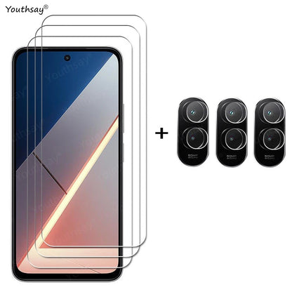 Full Gule Tempered Glass For Poco M7 Screen Glass Poco M7 Screen Protector HD Protctive Phone Camera Lens Film For Poco M7 4G
