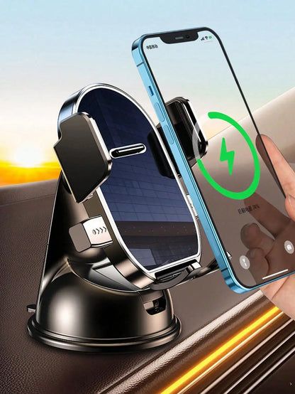 360° Rotating Dashboard Car Phone Holder - Suction Cup Base, Auto Lock, Shockproof, Universal Navigation Mount