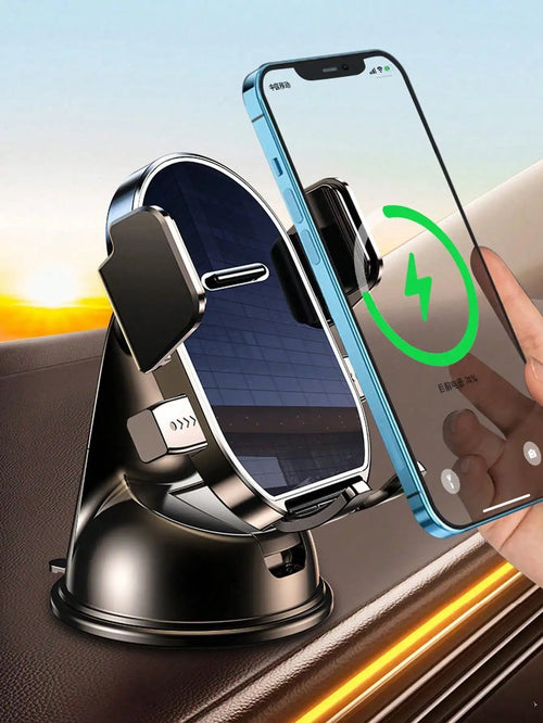 360° Rotating Dashboard Car Phone Holder - Suction Cup Base, Auto Lock, Shockproof, Universal Navigation Mount