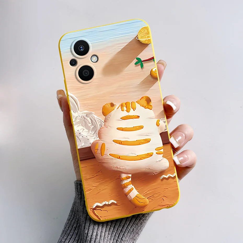 For Oppo Reno7 Z 5G Case Reno 7 8 Lite Bear Cartoon Frog Soft Silicone Phone Case For Oppo Reno 7Z 8Z Reno7Z 5G Back Cover Capa
