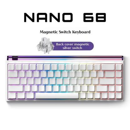Madlions NANO 68/68 PRO Magnetic Axis Keyboard TTC Axis Type-C RGB 8000HZ Adjustable 0 Dead Zone RT 0.01 Esports Gaming Keyboard