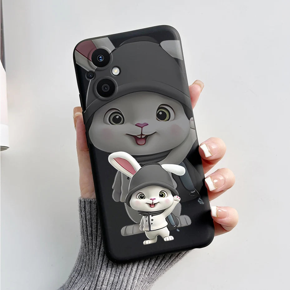For Oppo Reno7 Z 5G Case Reno 7 8 Lite Bear Cartoon Frog Soft Silicone Phone Case For Oppo Reno 7Z 8Z Reno7Z 5G Back Cover Capa