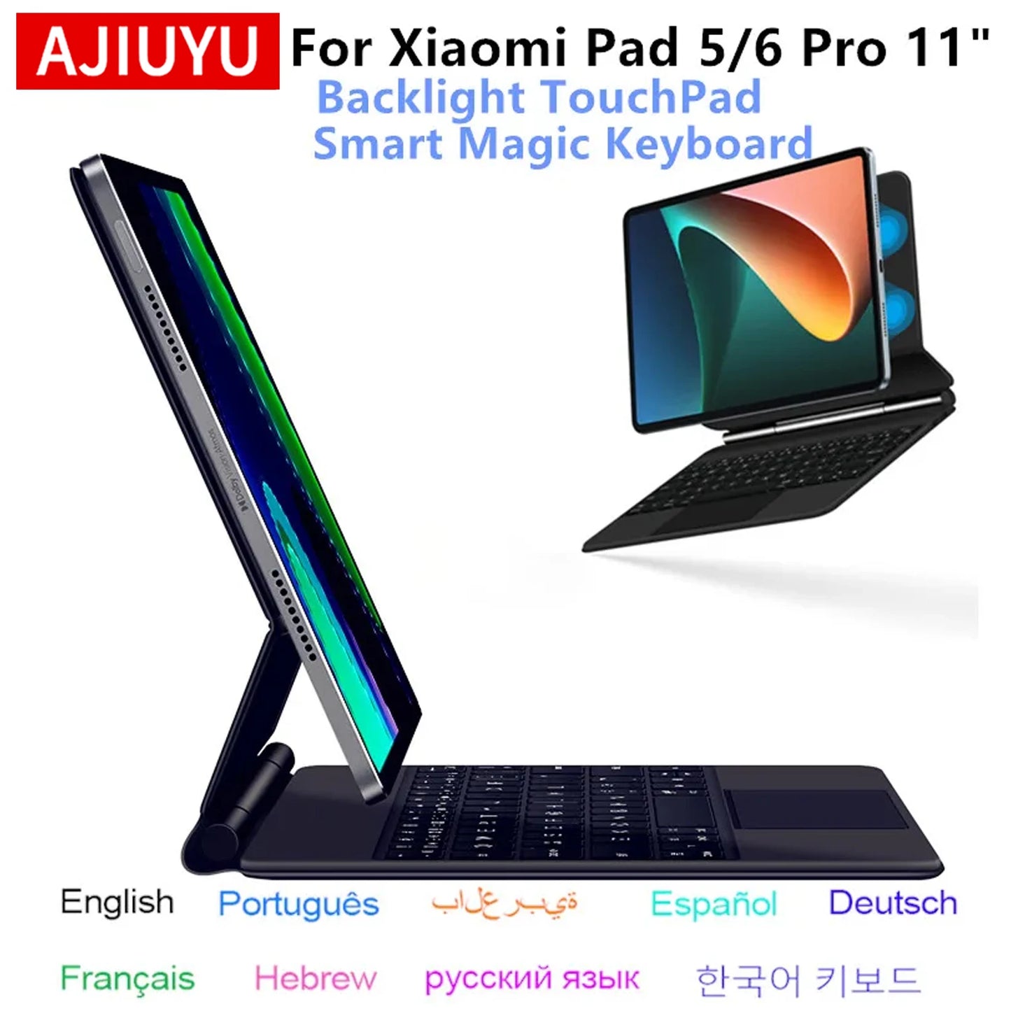 Magic Keyboard Folio For Xiaomi Pad 6 Pad6 11 inch Tablet for MiPad 6 Mi Pad 6 5 Pro Pad5 11" Smart Case Backlit keyboard Cover