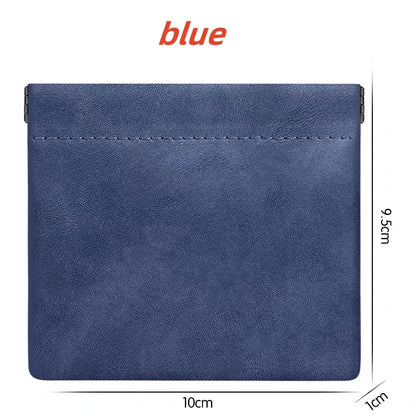 Portable PU Earphones Storage Bag Leather Coin Purse Bag Accessories Memory Card  Mini Key Pouch Female Lipstick Storage Bag