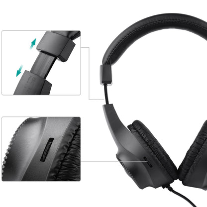Wired Stereo Monitor Headphones Over-ear Headset with 50mm Driver 6.5mm Plug for Recording Monitoring Music (NOT for PC)