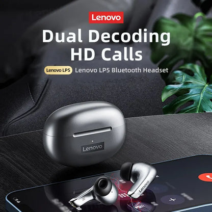Original Lenovo LP5 TWS Bluetooth Earphones HiFi Music Headphones Wireless Earbuds Sports Waterproof Headset With Mic Earbuds
