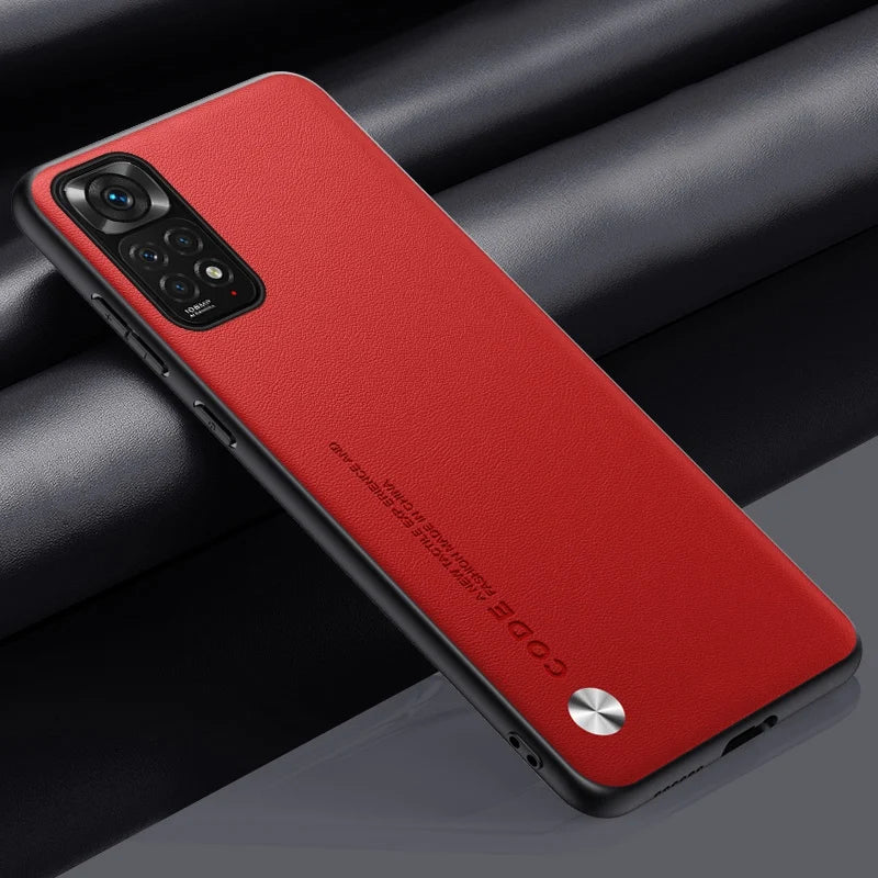 Luxury PU Leather Case For Xiaomi Redmi Note 11S 11 Pro Back Cover Matte Silicone Protection Phone Case For Redmi Note 11E Pro