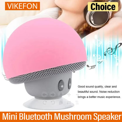 Mini Bluetooth Mushroom Speaker Waterproof Can Be Used as a Mobile Phone Holder Suitable for Family Parties and Small Parties